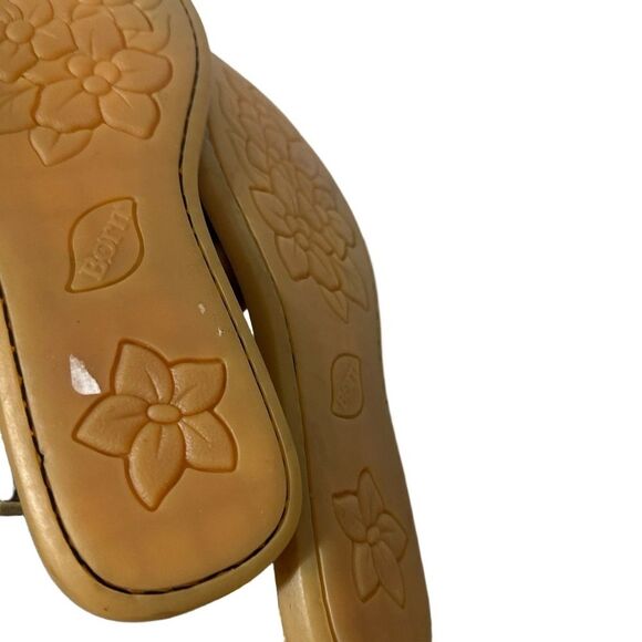 Born Ankle Strap Flat Sandal 6 Leather Cushioned Casual Comfort Black Imogen - Picture 6 of 8